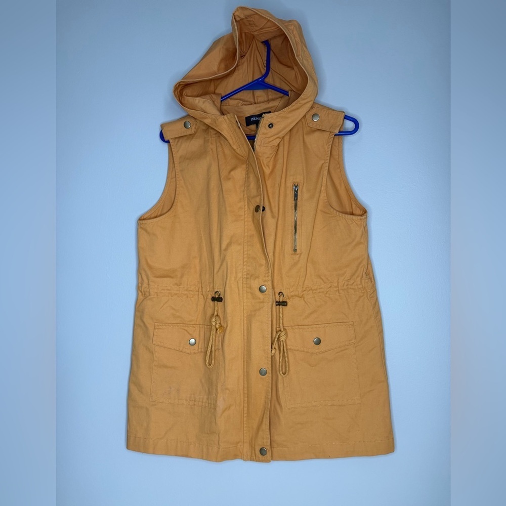 Zenana Outfitters Tan Utility Vest - Picture 1 of 3